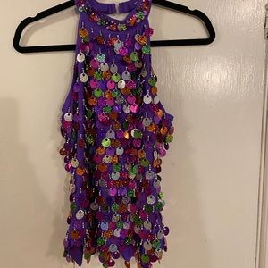 Glamour costumes purple sequin